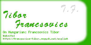 tibor francsovics business card